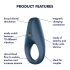 Satisfyer Rocket Ring - vattentät, vibrerande penisring (blå)