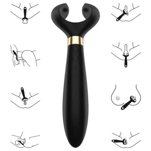 Satisfyer Endless Fun - uppladdningsbar, vattentät parvibrator (svart)