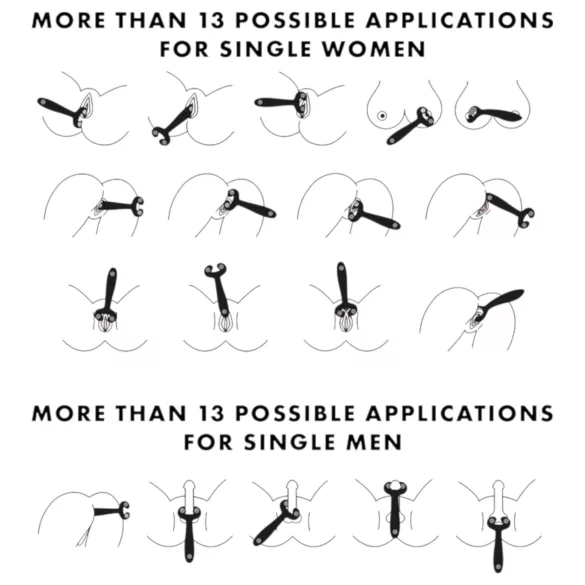 Satisfyer Endless Fun - uppladdningsbar, vattentät parvibrator (svart)