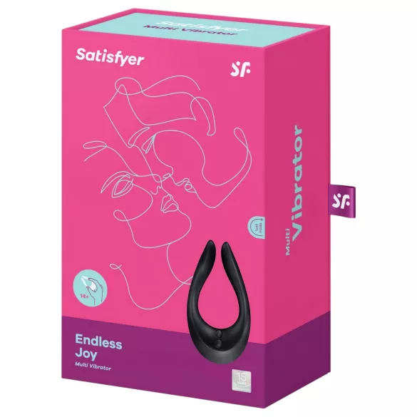 Satisfyer Endless Joy - parvibrator - uppladdningsbar vattentät - svart