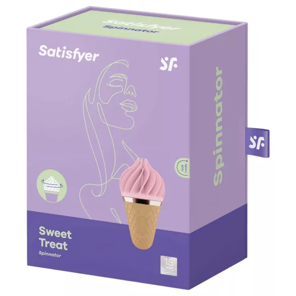 Satisfyer Sweet Treat - uppladdningsbar, roterande klitorisvibrator (rosa-brun)
