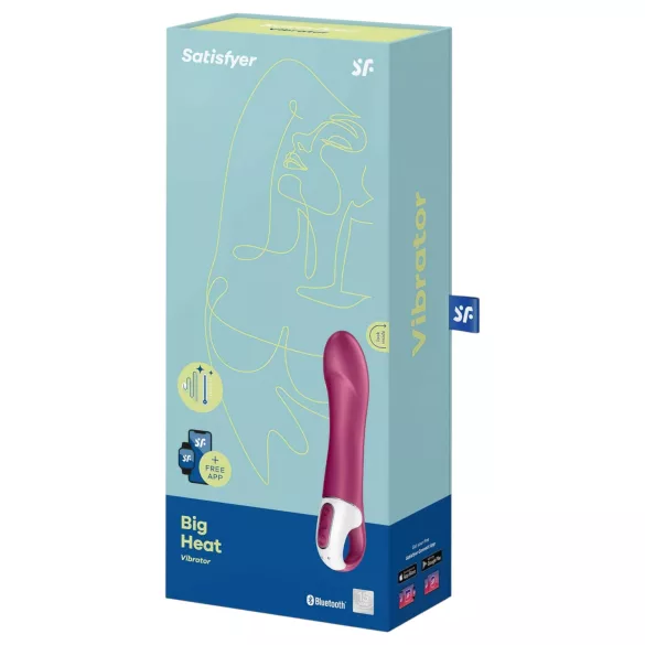 Satisfyer Big Heat - G-punkt vibrator med värme - uppladdningsbar - röd
