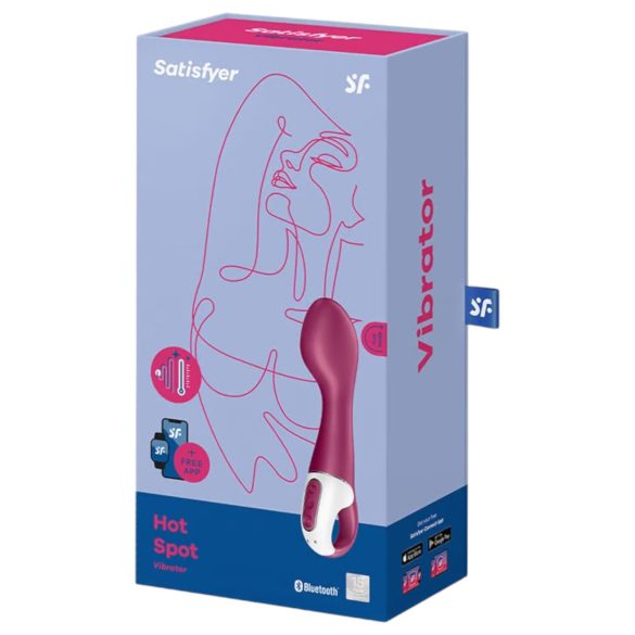 Satisfyer Hot Spot - G-punktvibrator med värme - uppladdningsbar - röd