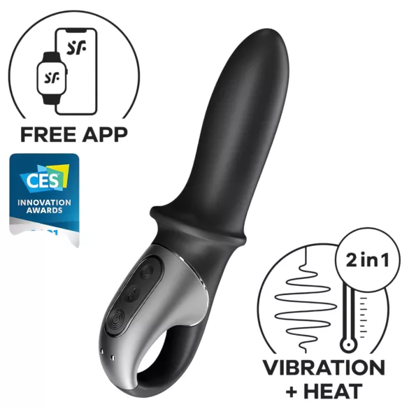Satisfyer Hot Passion - analvibrator med värmefunktion - svart