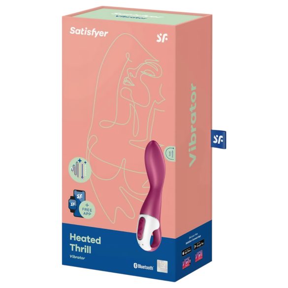 Satisfyer Heated Thrill - uppvärmd vibrator - smart funktion - röd