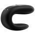Satisfyer Double Fun - parvibrator med appstyrning - vattentät - svart