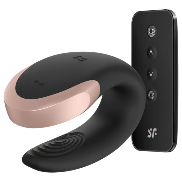 Satisfyer Double Love - smart radiostyrd parvibrator (svart)
