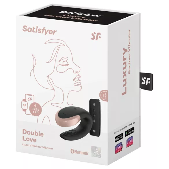 Satisfyer Double Love - parvibrator med fjärrkontroll - svart