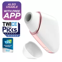   Satisfyer Love Triangle - Appstyrd luftvibrator för klitorisstimulering (vit)