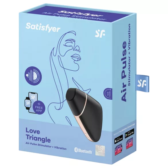 Satisfyer Love Triangle - lufttrycksvibrator klitorisstimulator - svart
