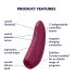 Satisfyer Curvy 1+ - Smart klitorisstimulator (röd)