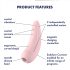Satisfyer Curvy 2+ - smart klitorisstimulator med luftvågor (rosa)