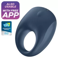   Satisfyer Strong One - App‑styrd vibrerande penisring för män (blå)