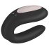 Satisfyer Double Joy - smart vattentät parvibrator (svart)