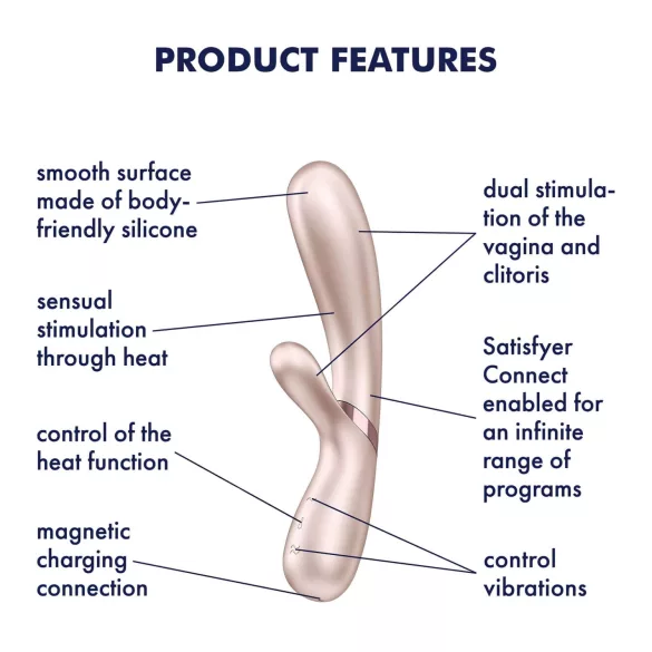 Satisfyer Hot Lover - vibrator med värmefunktion - silver