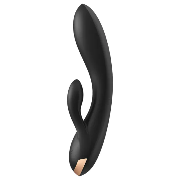 Satisfyer Double Flex - App-styrd vibrator med klitorisklämmor (svart)