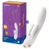 Satisfyer Double Flex - App‑styrd vibrator med klitorisstimulator (vit)