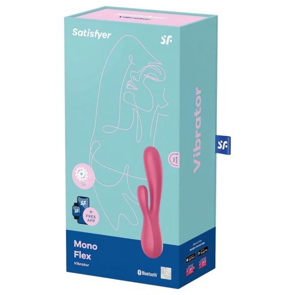Satisfyer Mono Flex - vibrator med appstyrning - vattentät - röd