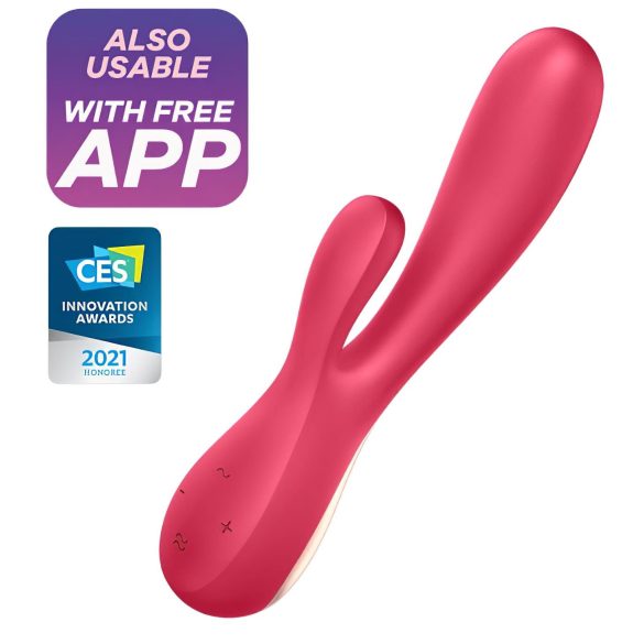 Satisfyer Mono Flex - vibrator med appstyrning - vattentät - röd