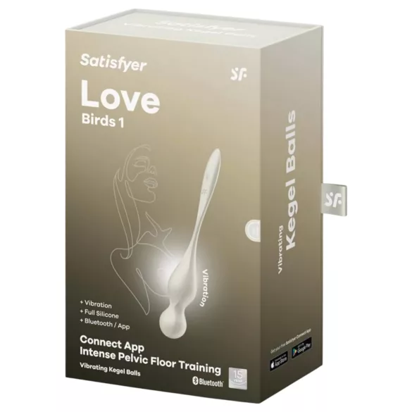 Satisfyer Love Birds 1 - smart vibrerande geishakulor - vit