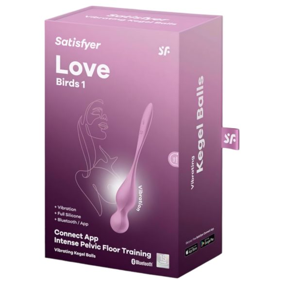 Satisfyer Love Birds 1 - vibrerande geishakulor - appstyrd - rosa
