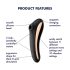 Satisfyer Dual Kiss - uppladdningsbar vaginal och klitoris vibrator (svart)