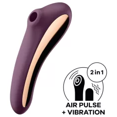   Satisfyer Dual Kiss - 2-i-1 vaginal- och klitorisstimulator (lila)