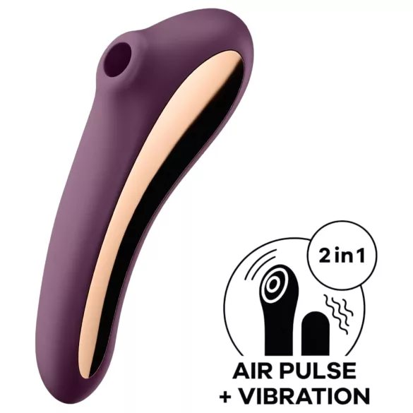 Satisfyer Dual Kiss - vibrator för klitoris och vagina - 2-i-1 - lila