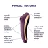 Satisfyer Dual Kiss - vibrator för klitoris och vagina - 2-i-1 - lila