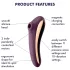 Satisfyer Dual Kiss - 2-i-1 vaginal- och klitorisstimulator (lila)