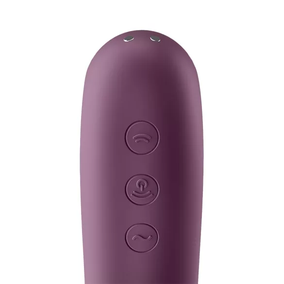 Satisfyer Dual Kiss - vibrator för klitoris och vagina - 2-i-1 - lila
