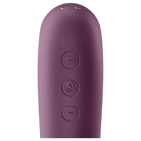Satisfyer Dual Kiss - 2-i-1 vaginal- och klitorisstimulator (lila)