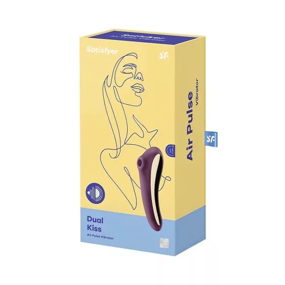 Satisfyer Dual Kiss - vibrator för klitoris och vagina - 2-i-1 - lila