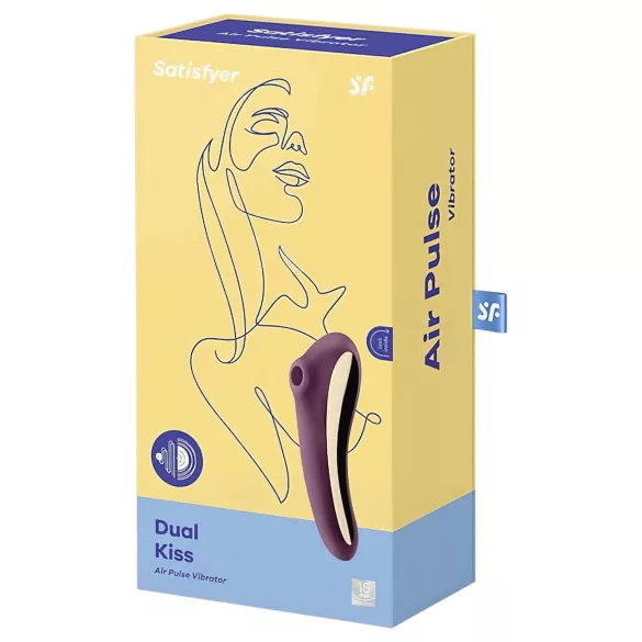 Satisfyer Dual Kiss - 2-i-1 vaginal- och klitorisstimulator (lila)