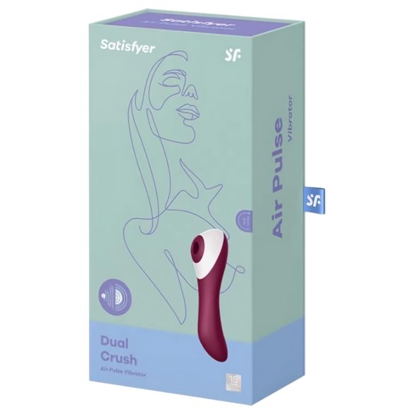 Satisfyer Dual Crush - vibrator för vagina och klitoris - uppladdningsbar - röd