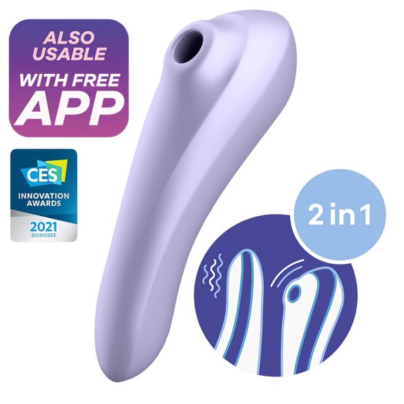 Satisfyer Dual Pleasure - lufttrycksvibrator och vibrator - lila