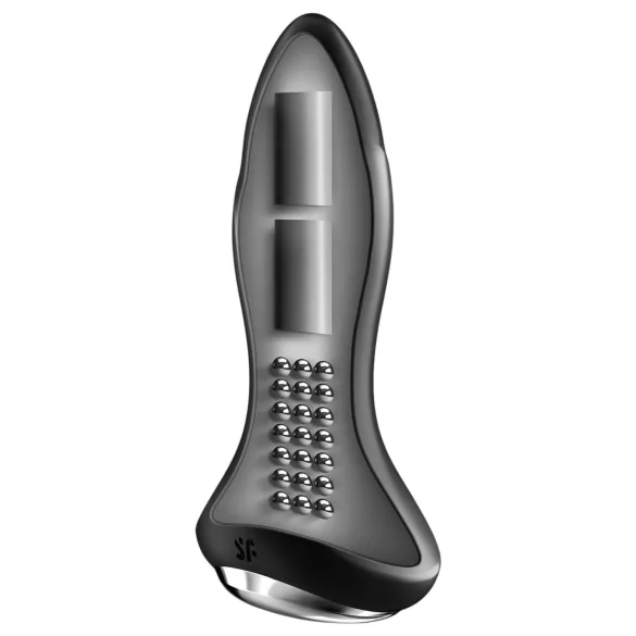 Satisfyer - analplugg med kulor - vibrator - svart