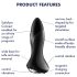 Satisfyer Rotator Plug 1 - pärlformad analvibrator (svart)
