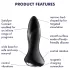 Satisfyer - analplugg med kulor - vibrator - svart