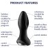 Satisfyer Rotator Plug 2 - pärlad analvibrator (svart)