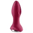 Satisfyer - roterande analplugg med pärlor - uppladdningsbar röd