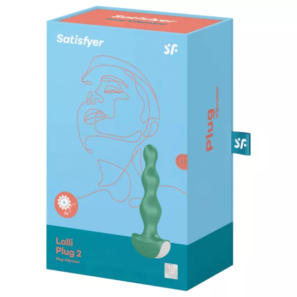 Satisfyer Lolli-Plug 2 - analvibrator uppladdningsbar vattentät silikon grön