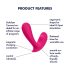 Satisfyer Top Secret - smart vibrator med 2 motorer (rosa)