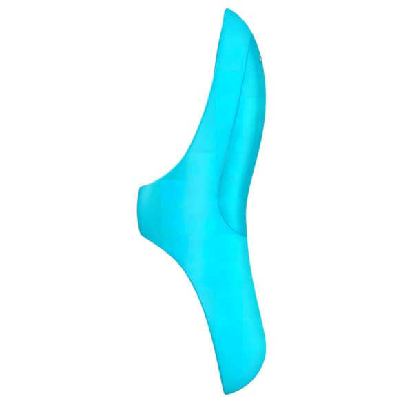 Satisfyer - fingervibrator - uppladdningsbar, vattentät - turkos