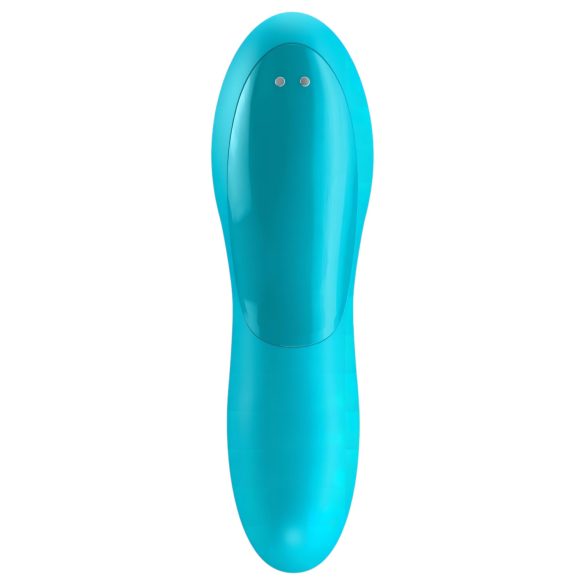 Satisfyer - fingervibrator - uppladdningsbar, vattentät - turkos