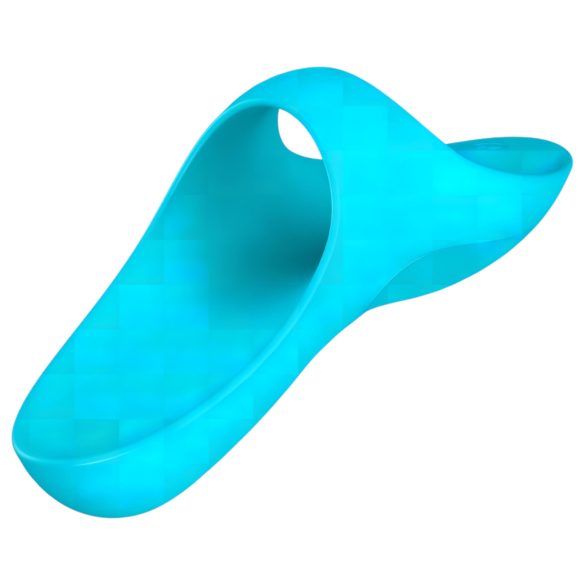 Satisfyer - fingervibrator - uppladdningsbar, vattentät - turkos