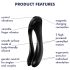 Satisfyer Candy Cane - laddningsbar, vattentät dubbelvibrator (svart)