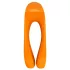 Satisfyer Candy Cane - uppladdningsbar vattentät dubbel vibrator - orange