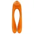 Satisfyer Candy Cane - uppladdningsbar vattentät dubbel vibrator - orange