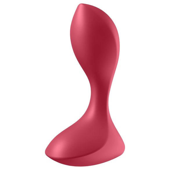Satisfyer - analvibrator med uppladdningsbart batteri och vattentät - röd